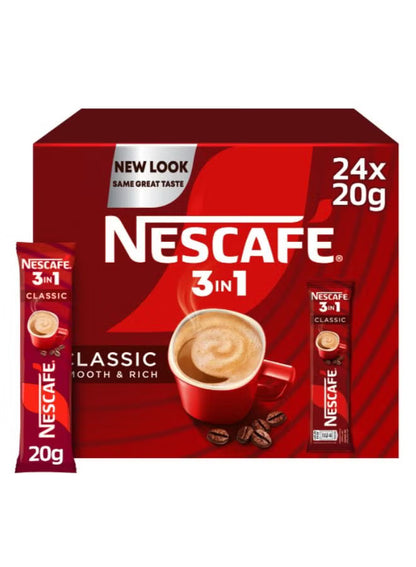 Nescafe Classic 3 in 1 Coffee Mix 20grams Pack of 24