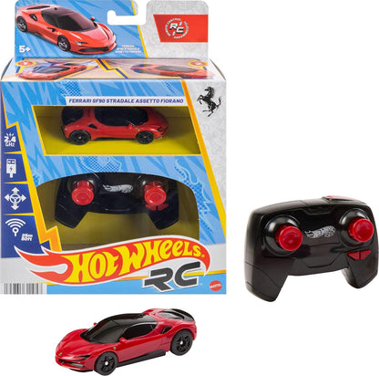 Hot Wheels RC 1:64 Ferrari SF90 Stradale Assetto Fiorano Battery-Powered Remote-Control Car