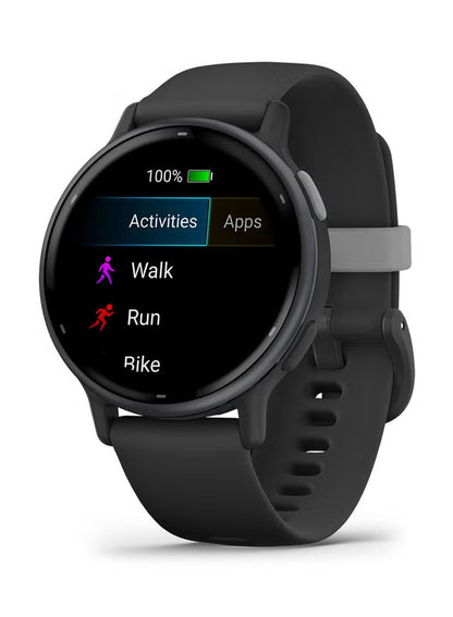 Vivoactive 5 - 42MM - Up To 11 Days Battery Life - 1.2"inch Amoled Display, Scratch Resistant, Corning® Gorilla® Glass 3, Heart Rate Monitor, Stress Tracking, Advanced GPS Features, Built-in GNSS and Sports App, iOS and Android Compatible Black
