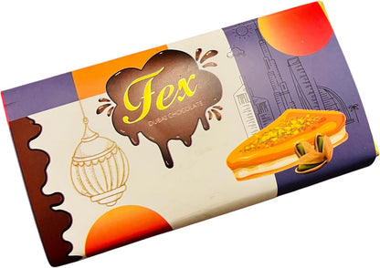 FEX | Pistachio Kunafa Chocolate Bar 230g | Dubai Chocolate | Pistachio Cream Filling| Freshly Made with Premium Ingredients