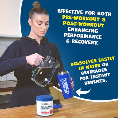 Applied Nutrition Creatine Flavoured - Creatine Monohydrate Micronized Powder with Flavour, Increases High-Intensity Physical Performance (250g - 50 Servings) (Cherry & Apple)