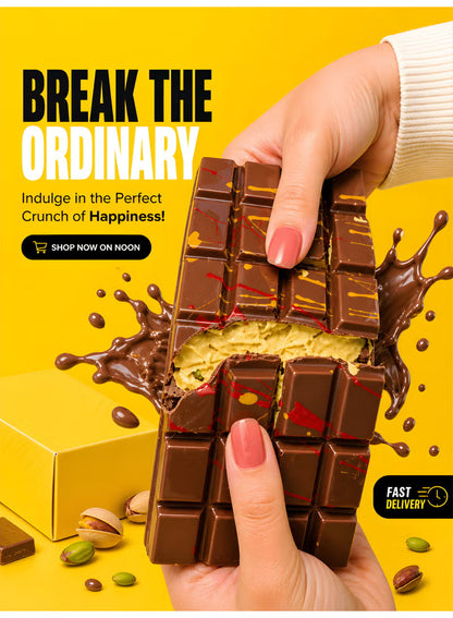 Destinydeal Chipsy Dubai Chocolate 160g – Milk Chocolate Bar with Crunchy Salted Chips Sweet & Salty Snack