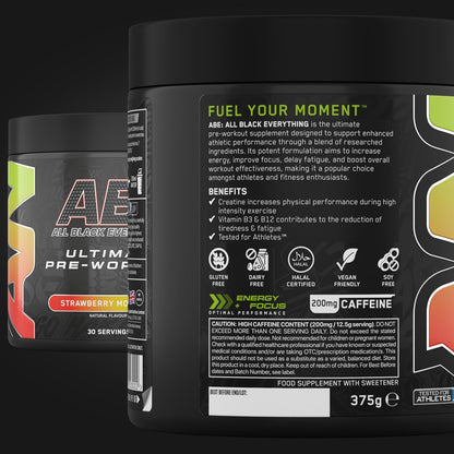 Applied Nutrition ABE Powder Pre Workout Food Supplement (375g - 30 Servings) (Strawberry Mojito)