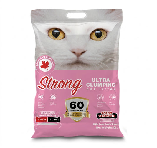 STRONG CAT LITTER ROSE SCENT 10 LTR