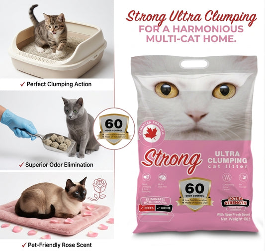 STRONG CAT LITTER ROSE SCENT 10 LTR