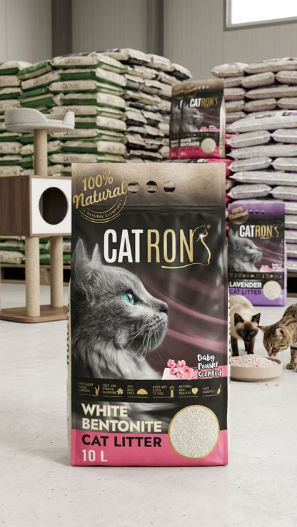 CATRON Cat Litter – Baby Powder Scent, 10L