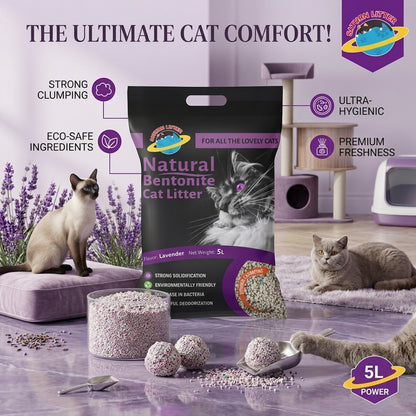Saturn Litter Lavender Scent 5L – Odor Control Cat Litter for Cats