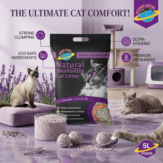 Saturn Litter Lavender Scent 5L – Odor Control Cat Litter for Cats