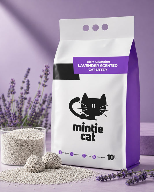Mintie Cat Litter Lavender Scent 10L – Odor Control Cat Litter for Everyday Use